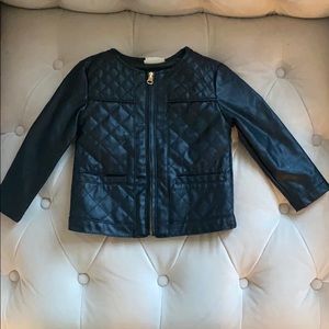 Faux leather quilted jacket 2T
